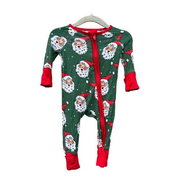 Stitchy Fish one piece footie pajamas size newborn bamboo holidays Christmas - Picture 1 of 4